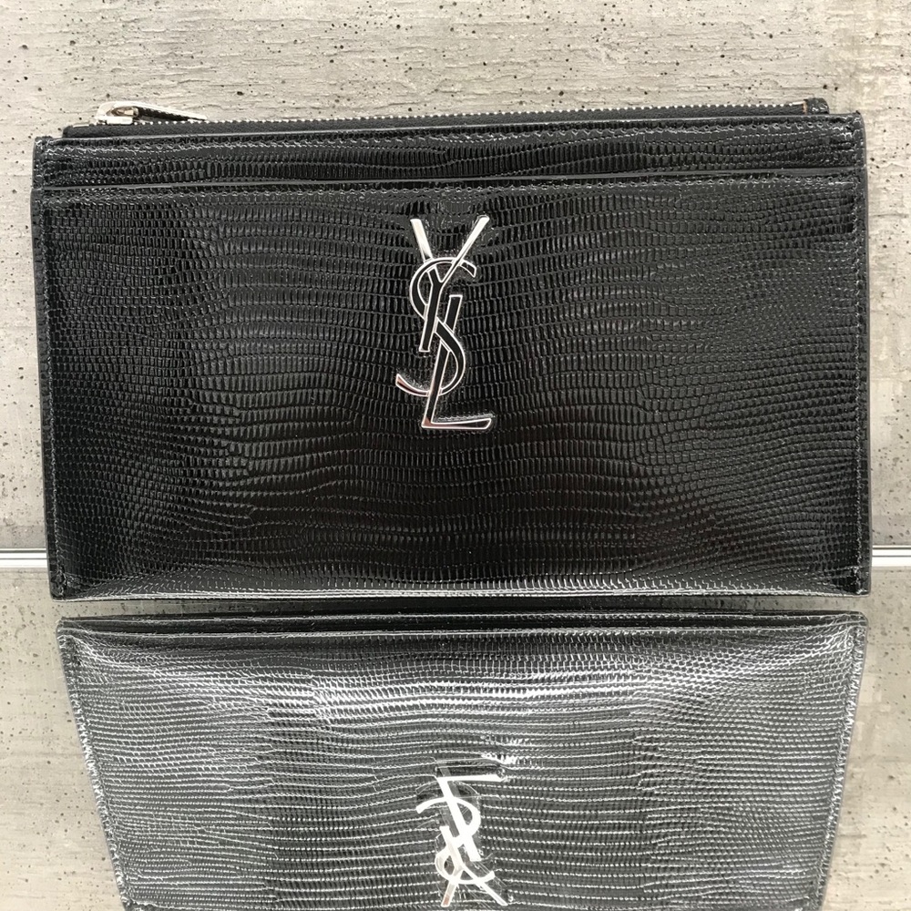 YSL Saint Laurent pouch Nero. Authentic.